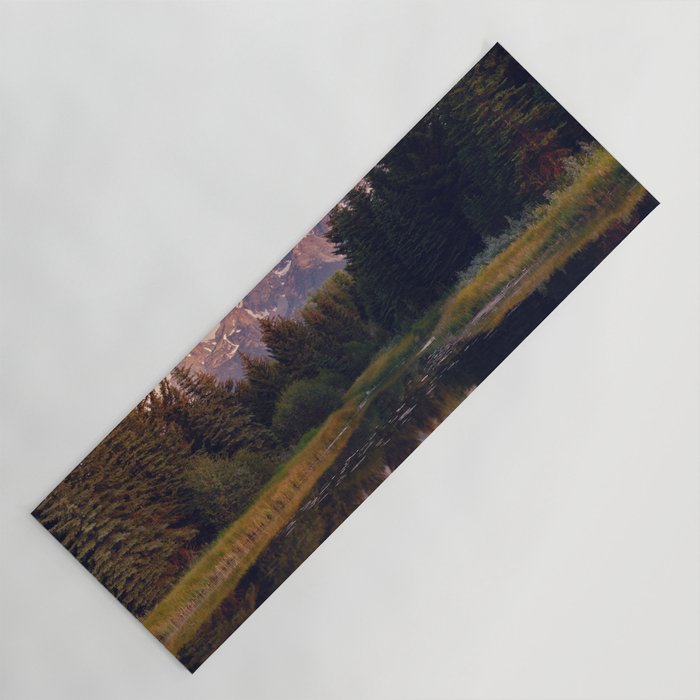 Grand Teton Mountain Sunrise - Schwabacher Landing Yoga Mat Gallery Image 1