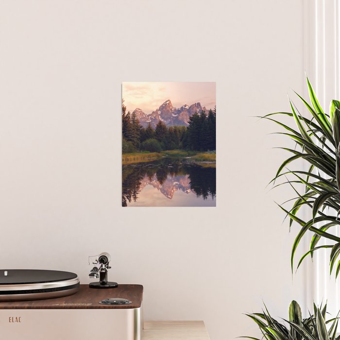 Grand Teton Mountain Sunrise - Schwabacher Landing Poster Gallery Image 2