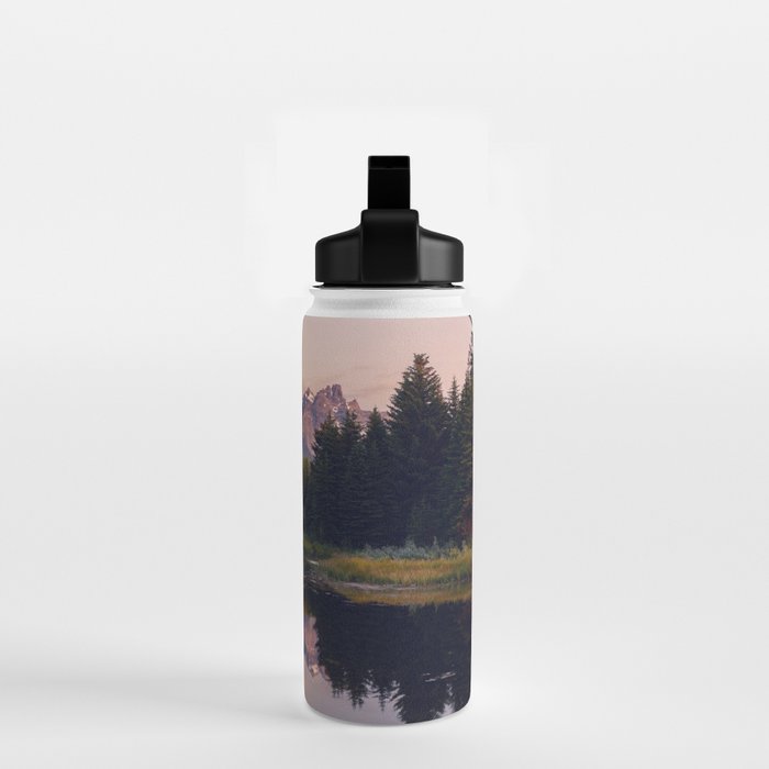 Grand Teton Mountain Sunrise - Schwabacher Landing Water Bottle Gallery Image 2