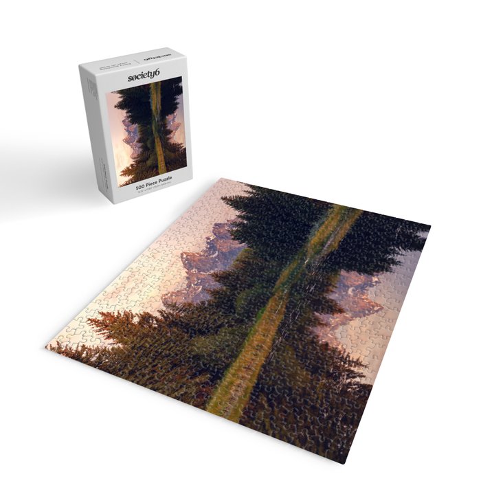 Grand Teton Mountain Sunrise - Schwabacher Landing Jigsaw Puzzle Gallery Image 2