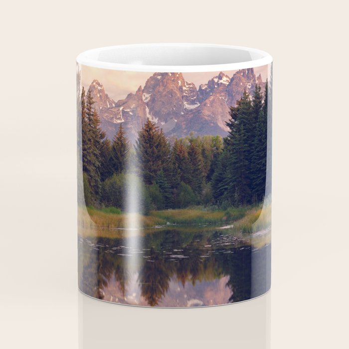 Grand Teton Mountain Sunrise - Schwabacher Landing Coffee Mug Gallery Image 4