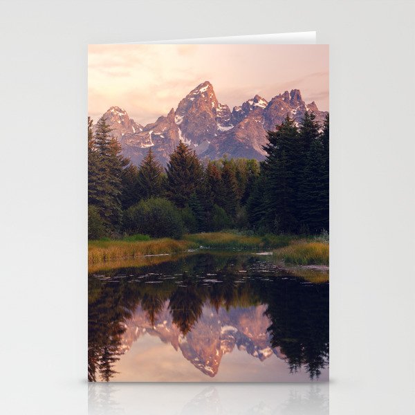 Grand Teton Mountain Sunrise - Schwabacher Landing Stationery Card Gallery Image 2
