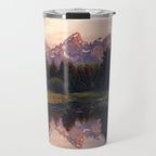 Grand Teton Mountain Sunrise - Schwabacher Landing Travel Mug Gallery Image 1