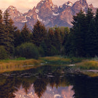 Grand Teton Mountain Sunrise - Schwabacher Landing Coffee Mug Gallery Image 2