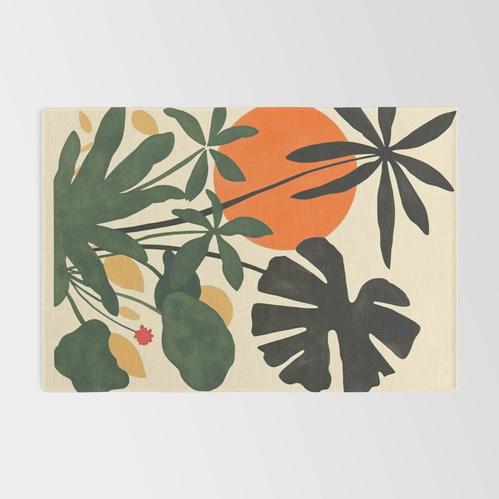 Terracotta Sun Botanical Silhouettes Rug Gallery Image 2