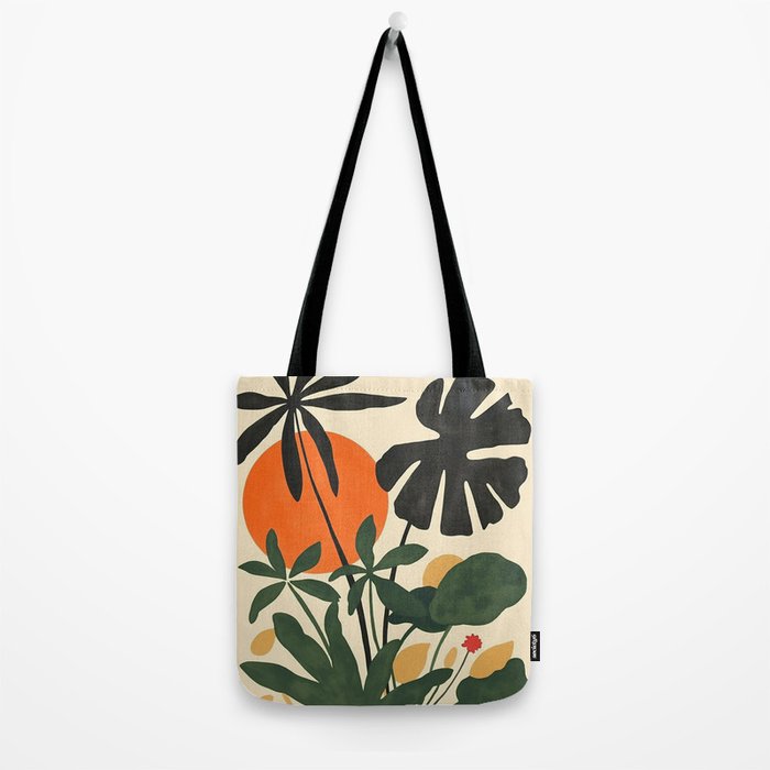 Terracotta Sun Botanical Silhouettes Tote Bag Gallery Image 2
