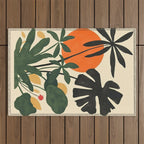 Terracotta Sun Botanical Silhouettes Outdoor Rug Gallery Image 1