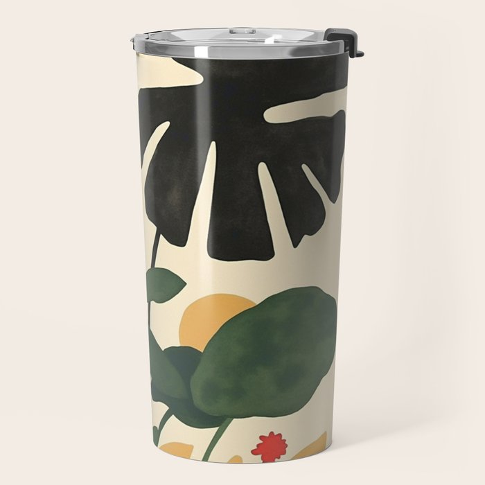 Terracotta Sun Botanical Silhouettes Travel Mug Gallery Image 2