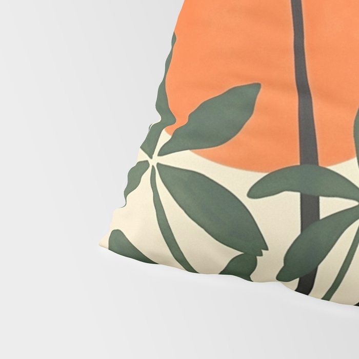 Terracotta Sun Botanical Silhouettes Pillow Sham Gallery Image 4