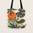 Terracotta Sun Botanical Silhouettes Tote Bag Gallery Image 1
