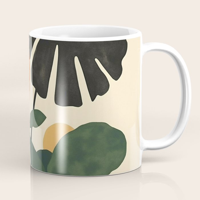 Terracotta Sun Botanical Silhouettes Coffee Mug Gallery Image 1