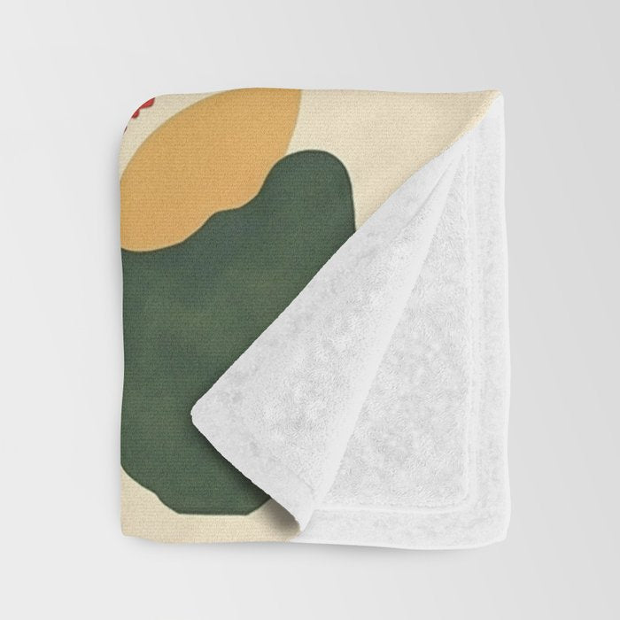 Terracotta Sun Botanical Silhouettes Throw Blanket Gallery Image 3