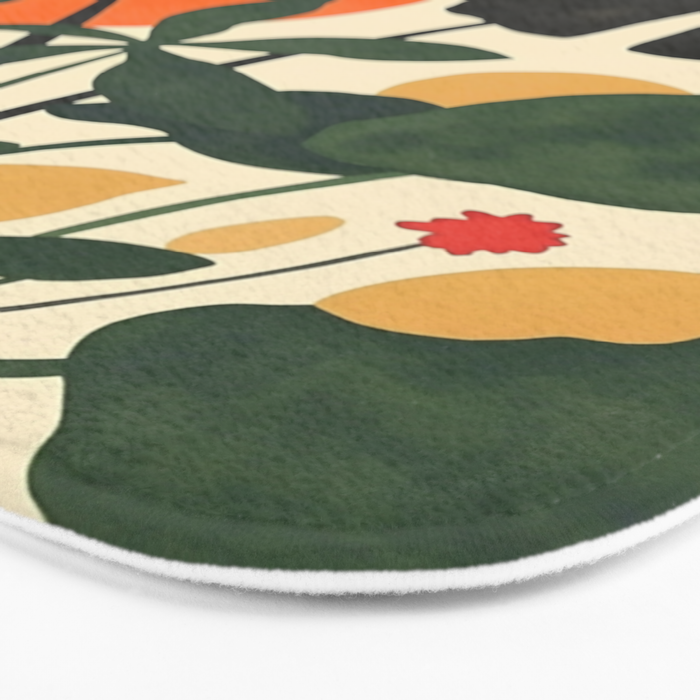 Terracotta Sun Botanical Silhouettes Bath Mat Gallery Image 3