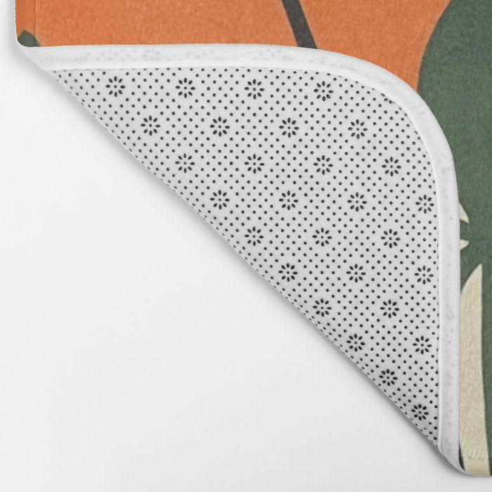 Terracotta Sun Botanical Silhouettes Bath Mat Gallery Image 2