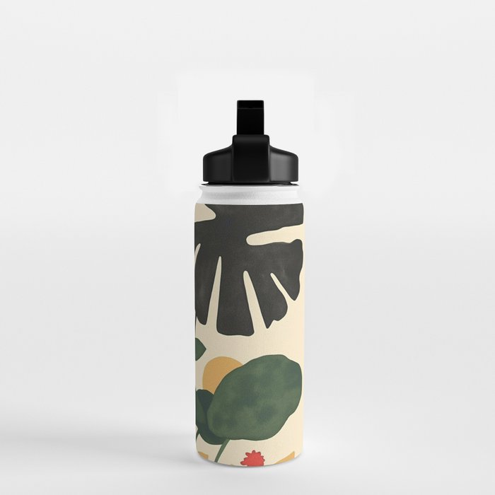 Terracotta Sun Botanical Silhouettes Water Bottle Gallery Image 2