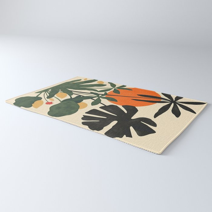 Terracotta Sun Botanical Silhouettes Rug Gallery Image 3