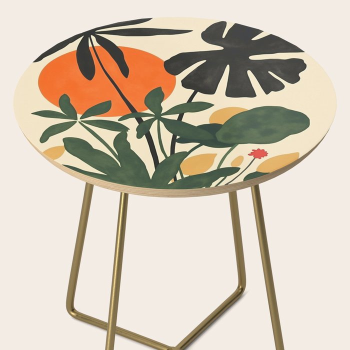 Terracotta Sun Botanical Silhouettes Side Table Gallery Image 2