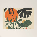 Terracotta Sun Botanical Silhouettes Welcome Mat Gallery Image 1