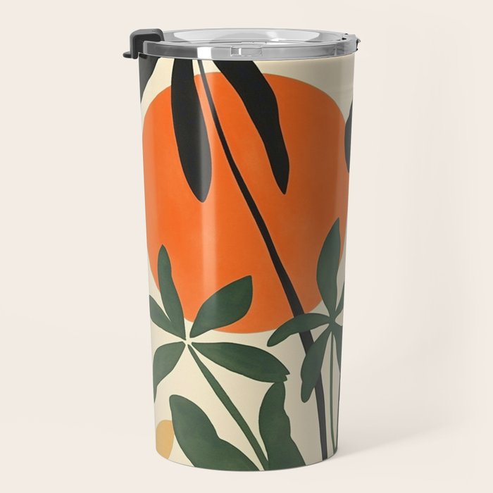 Terracotta Sun Botanical Silhouettes Travel Mug Gallery Image 3