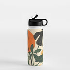 Terracotta Sun Botanical Silhouettes Water Bottle Gallery Image 1