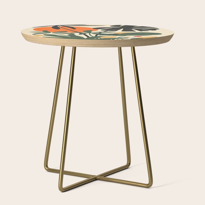 Terracotta Sun Botanical Silhouettes Side Table Gallery Image 1