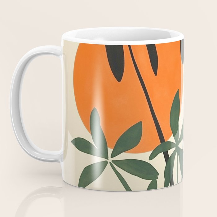 Terracotta Sun Botanical Silhouettes Coffee Mug Gallery Image 3