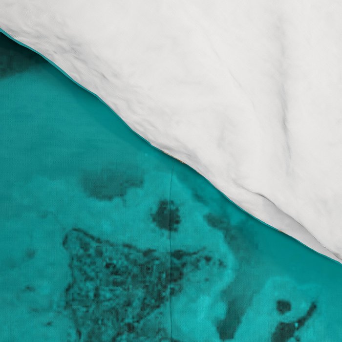 Aqua Turquoise Day Blue Galaxy Marble Comforter Gallery Image 4