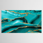 Aqua Turquoise Day Blue Galaxy Marble Tablecloth Gallery Image 2