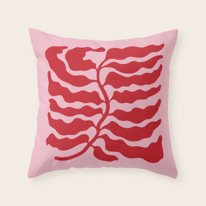 Wild Ferns: Wine Edition Throw Pillow Gallery Image 6