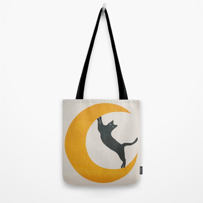 Moon and Cat Tote Bag Gallery Image 2