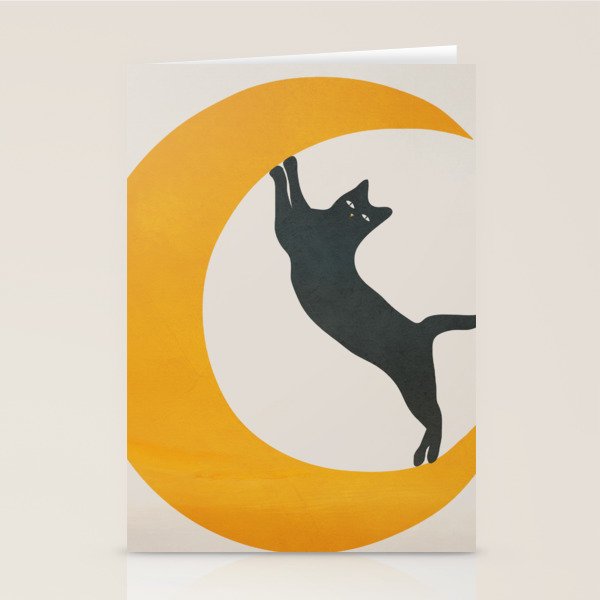 Moon and Cat Stationery Card Gallery Image 1