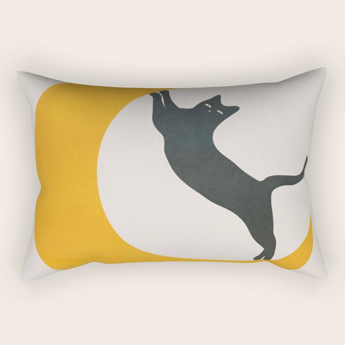 Moon and Cat Rectangular Pillow Gallery Image 2