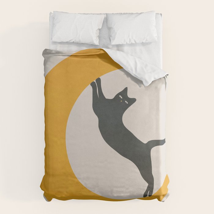 Moon and Cat Duvet Cover Gallery Image 6