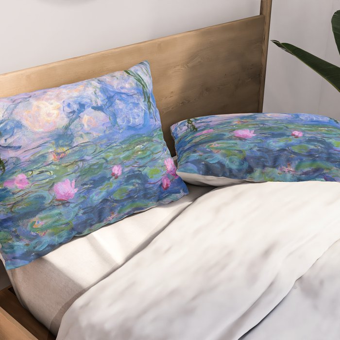 Claude Monet "Water Lilies(NymphÃ©as)" (9) 1916-19.jpg Pillow Sham Gallery Image 2