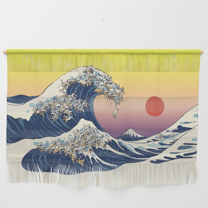 The Great Wave Of  Cat Wall Hanging Gallery Image 1