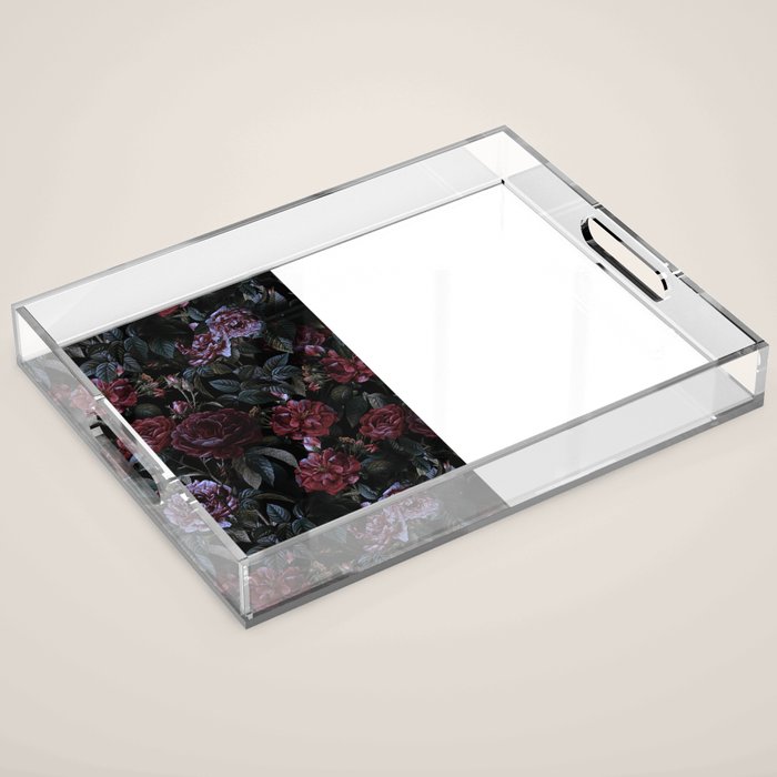 Roses Moon Garden Acrylic Tray Gallery Image 1