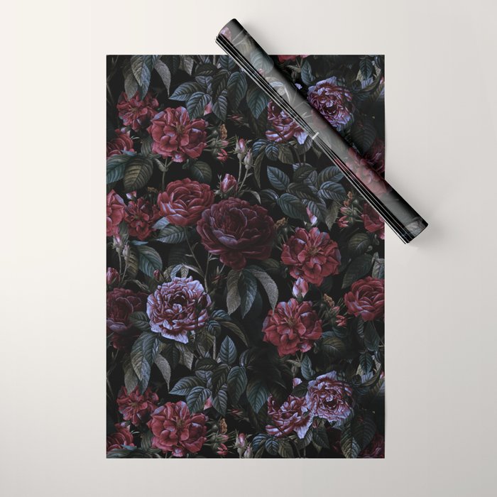 Roses Moon Garden Wrapping Paper Gallery Image 1