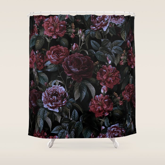 Roses Moon Garden Shower Curtain Gallery Image 1