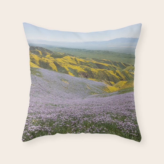 California Wildflowers Throw Pillow Gallery Image 1