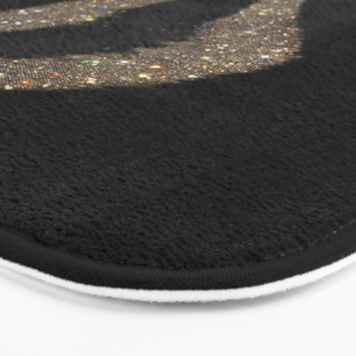 THE MOON | glitter | gold | path | full | planet | star | sky | night | glitter  Bath Mat Gallery Image 3