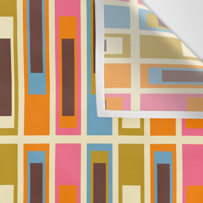 Geometric Mid Century Modern Eclectic Lexington Ave Pattern Wall Tapestry Gallery Image 3