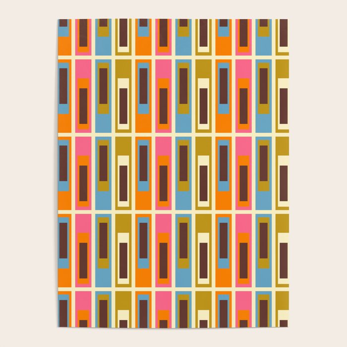 Geometric Mid Century Modern Eclectic Lexington Ave Pattern Poster Gallery Image 4