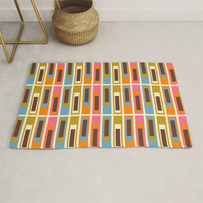 Geometric Mid Century Modern Eclectic Lexington Ave Pattern Rug Gallery Image 1