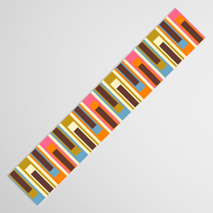 Geometric Mid Century Modern Eclectic Lexington Ave Pattern Table Runner Gallery Image 3