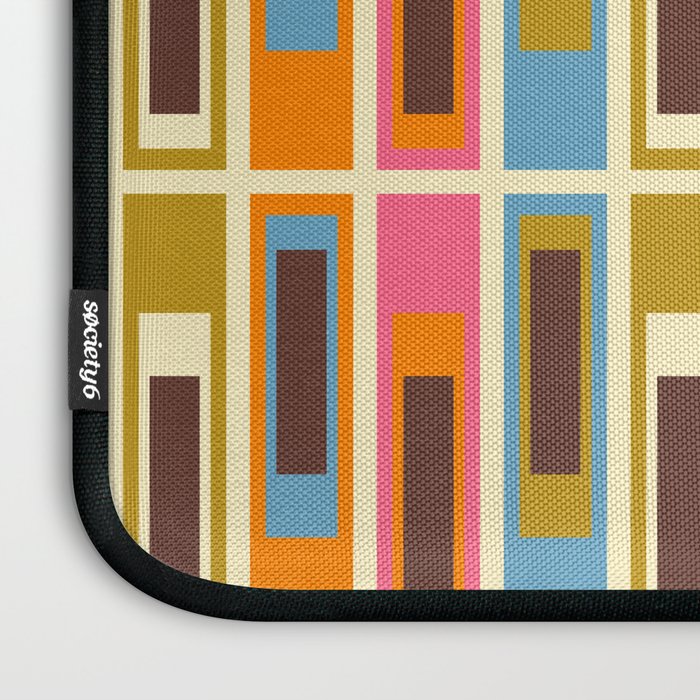 Geometric Mid Century Modern Eclectic Lexington Ave Pattern Laptop Sleeve Gallery Image 3