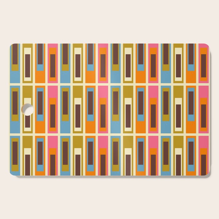 Geometric Mid Century Modern Eclectic Lexington Ave Pattern Cutting Board Gallery Image 1