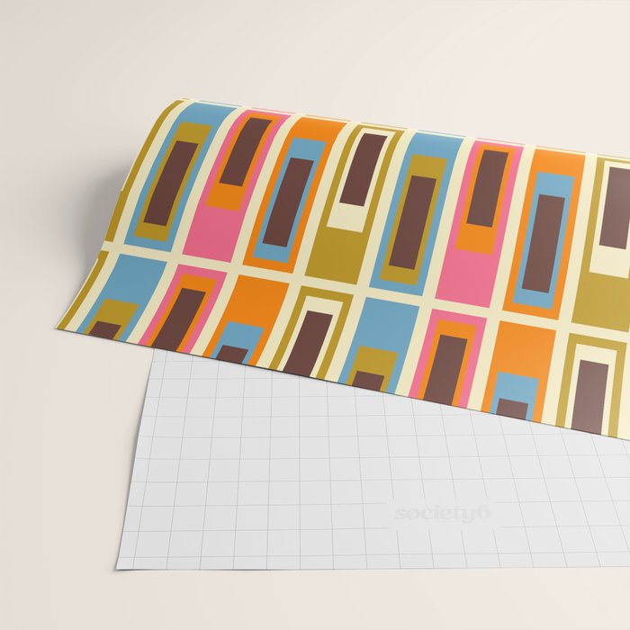 Geometric Mid Century Modern Eclectic Lexington Ave Pattern Wrapping Paper Gallery Image 2