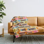 Geometric Mid Century Modern Eclectic Lexington Ave Pattern Throw Blanket Gallery Image 1