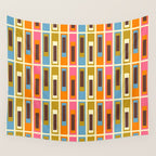 Geometric Mid Century Modern Eclectic Lexington Ave Pattern Wall Tapestry Gallery Image 4