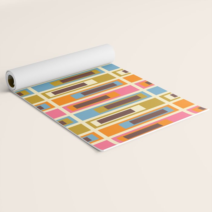 Geometric Mid Century Modern Eclectic Lexington Ave Pattern Yoga Mat Gallery Image 2